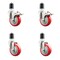 Service Caster 4 Inch 316SS Red Poly Swivel 1-3/4 Inch Expanding Stem Caster Lock Brake, 2PK SS316TTLEX20S414-PPUB-RED-2-S-2-134 - alternate 5